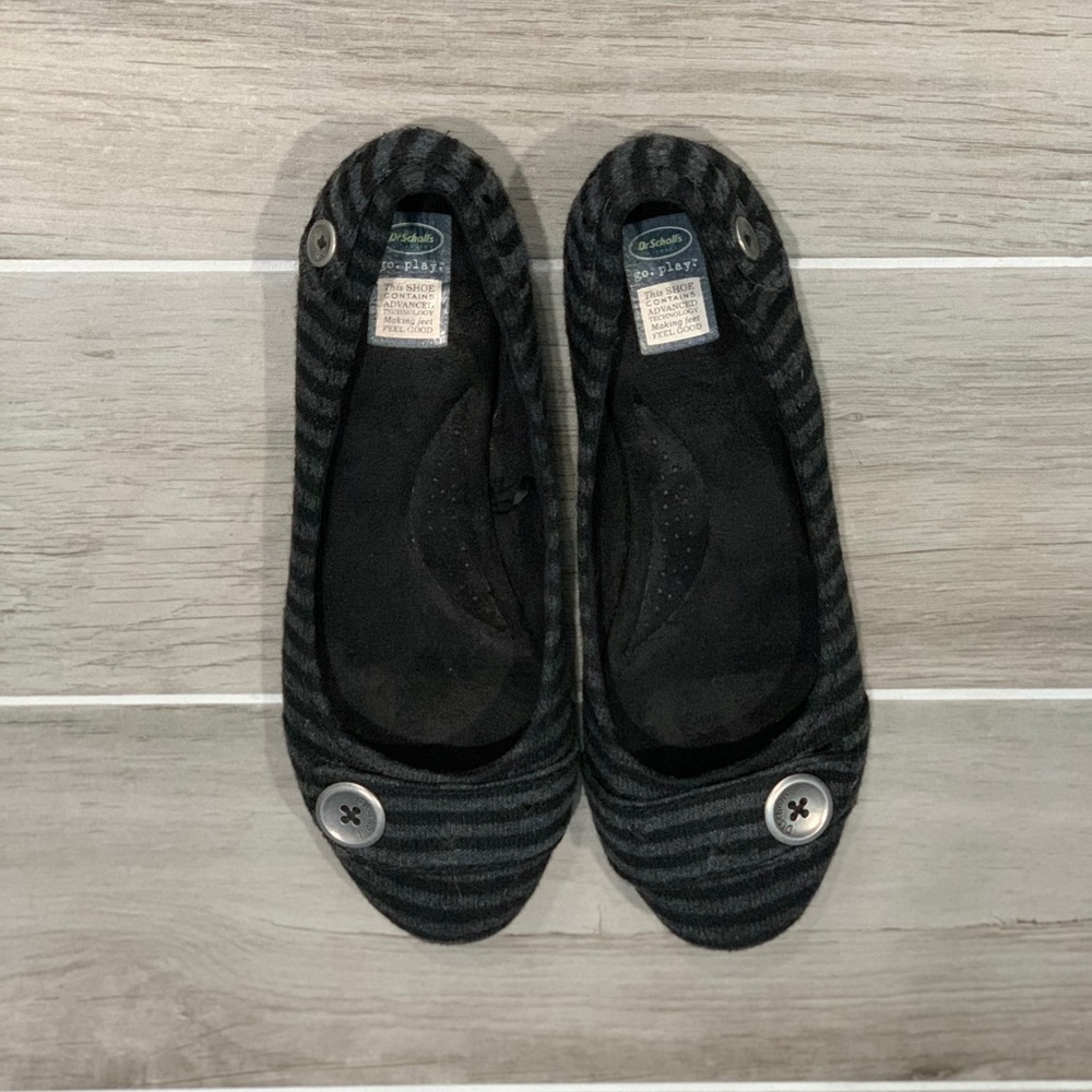 Dr. Scholl’s Gray & Black Striped Shoes